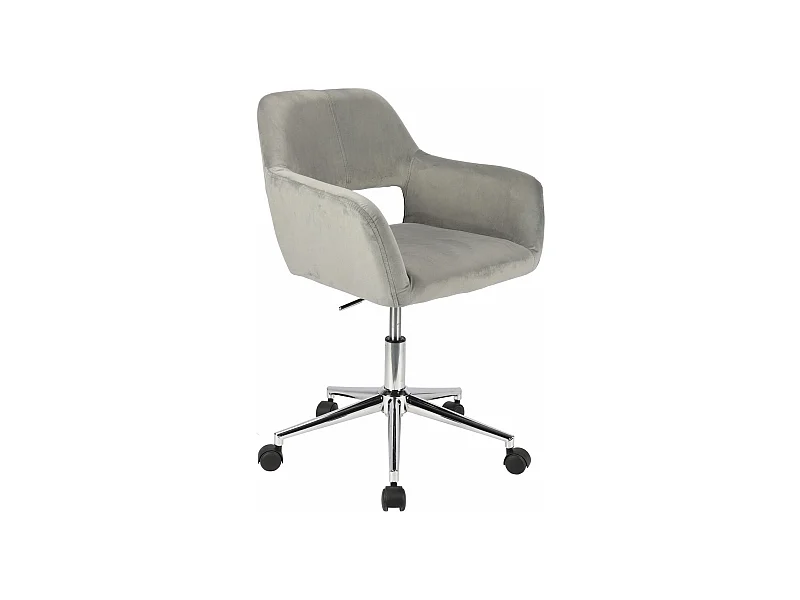 Chaise pivotante JILL réglable en hauteur avec accoudoirs et roulettes