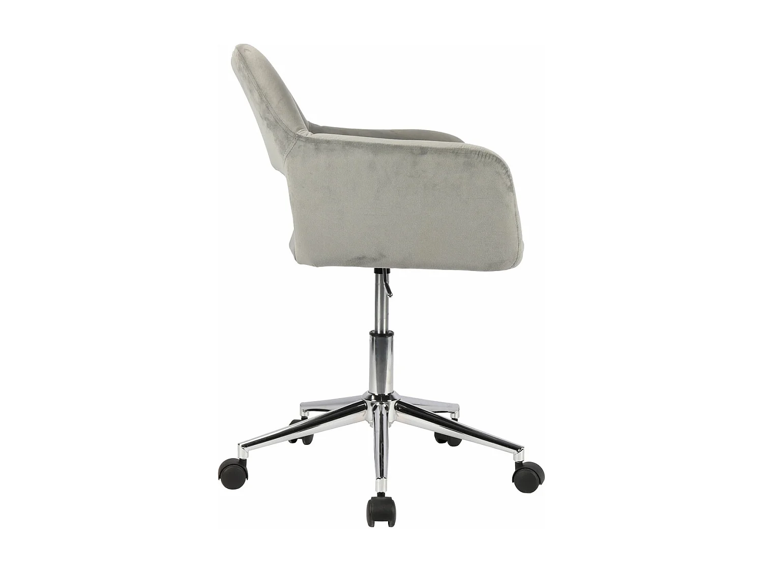 Chaise pivotante JILL réglable en hauteur avec accoudoirs et roulettes