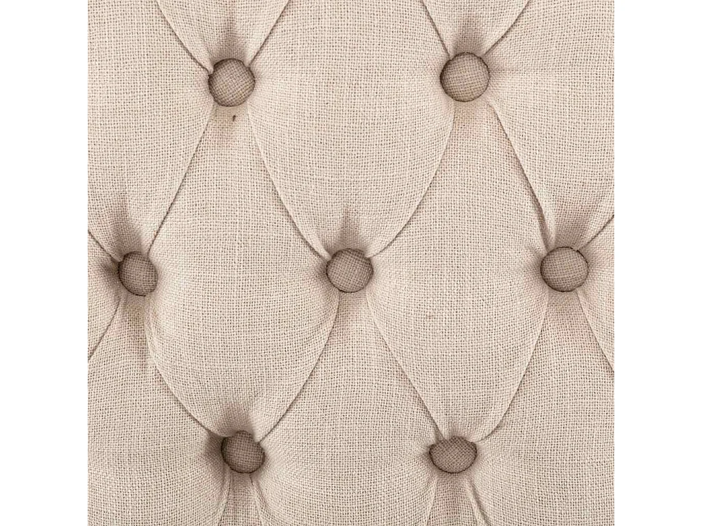 Sedie da Pranzo 2 pz Beige Effetto Lino in Tessuto