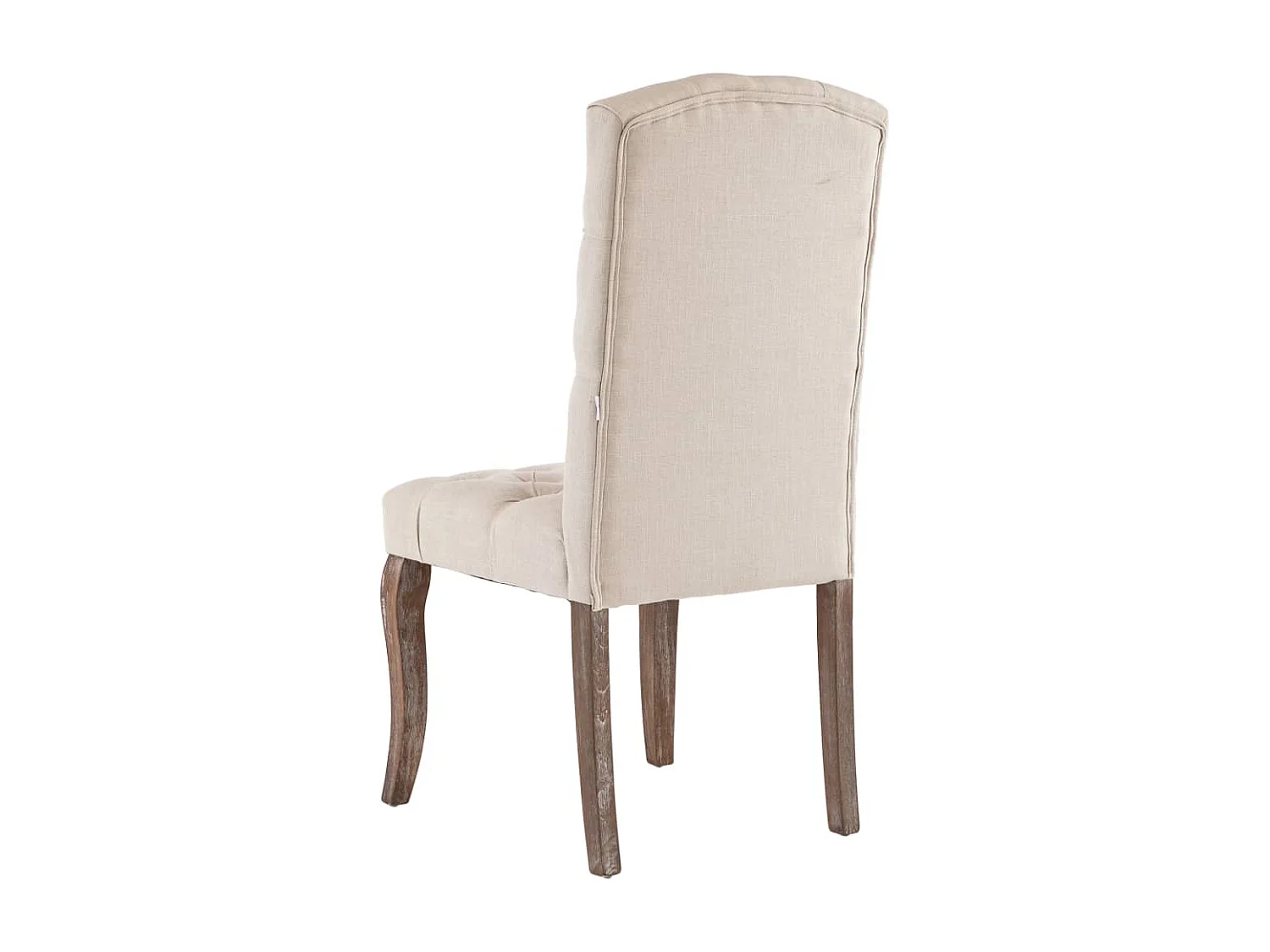 Cadeiras de jantar 2 pcs tecido aspeto linho bege