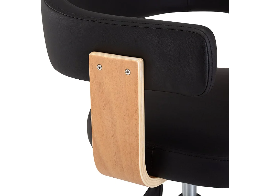 Sillas de comedor giratorias 6 unidades cuero sintético negro