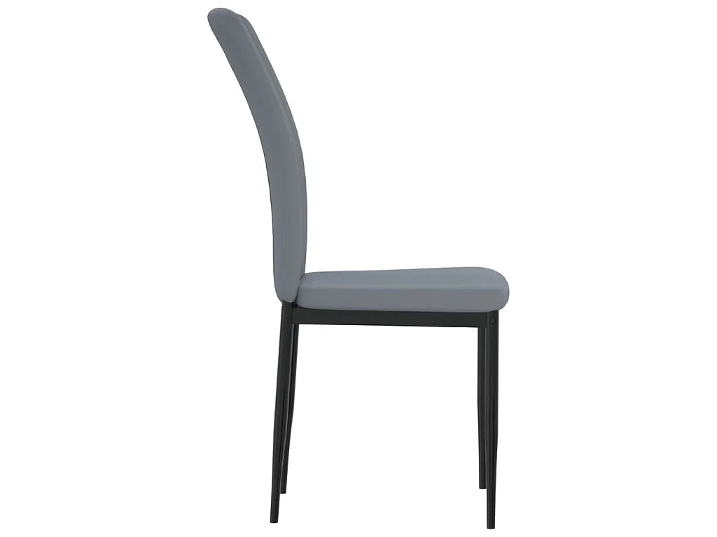 Chaises à manger lot de 2 Gris clair Velours