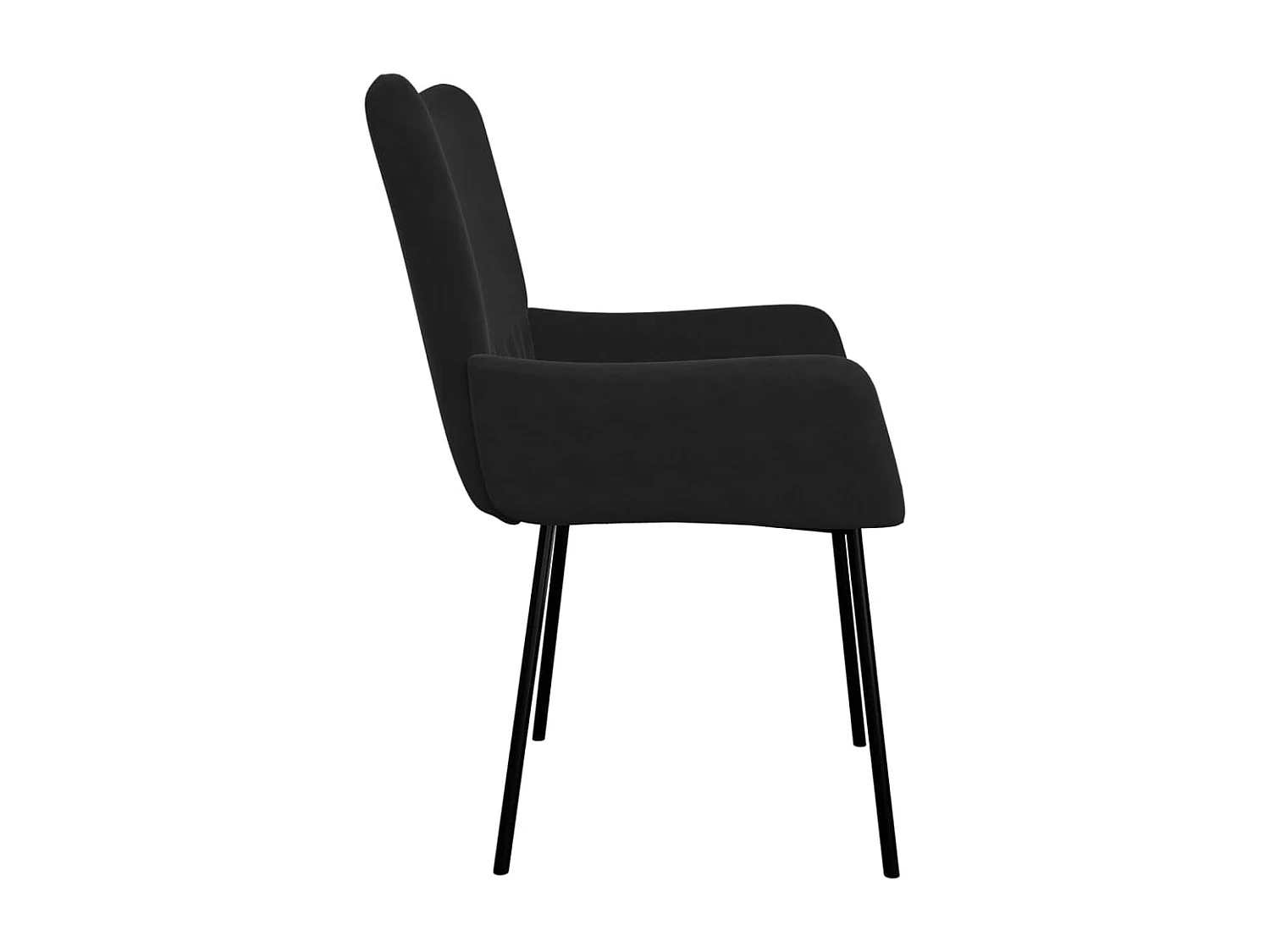 Esszimmerstühle 2 Stk. Schwarz Samt