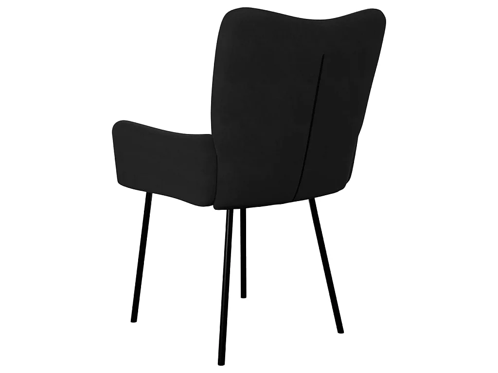 Eetkamerstoelen 2 st fluweel zwart