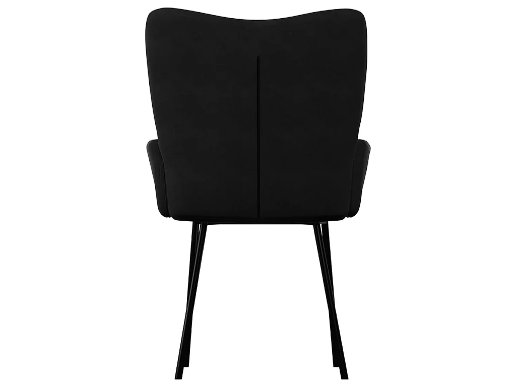 Eetkamerstoelen 2 st fluweel zwart