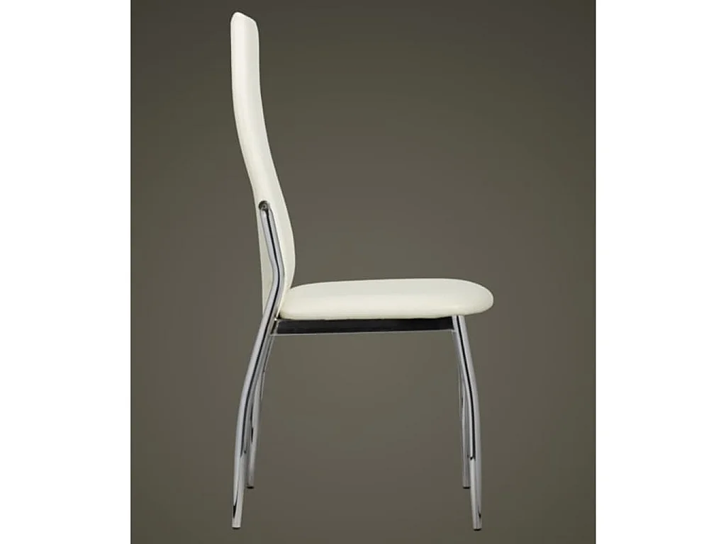 Chaises à manger lot de 6 blanc similicuir