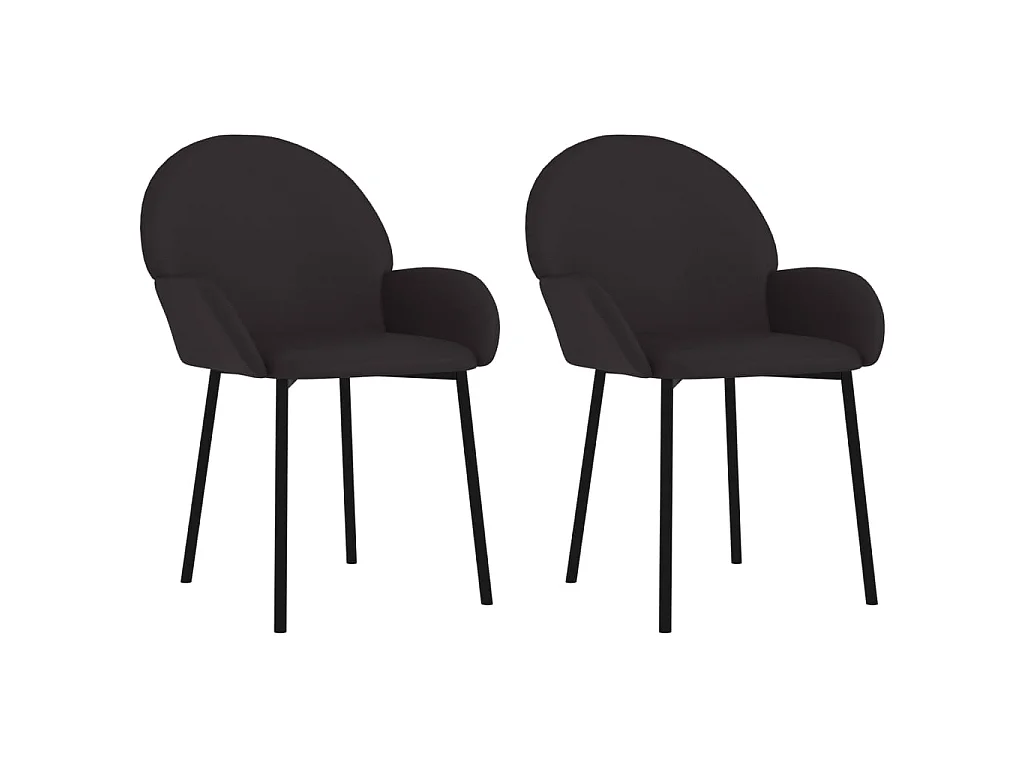 Sillas de comedor 2 unidades cuero sintético negro