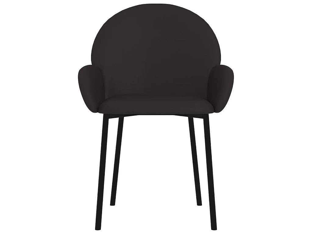 Sillas de comedor 2 unidades cuero sintético negro