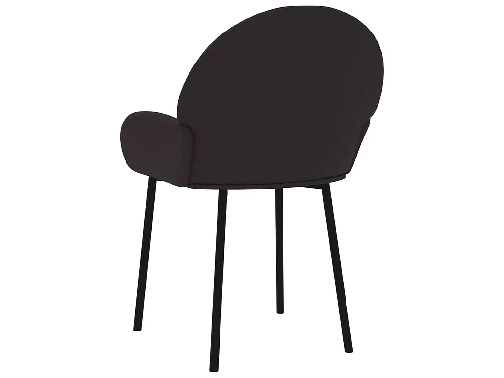 Sillas de comedor 2 unidades cuero sintético negro