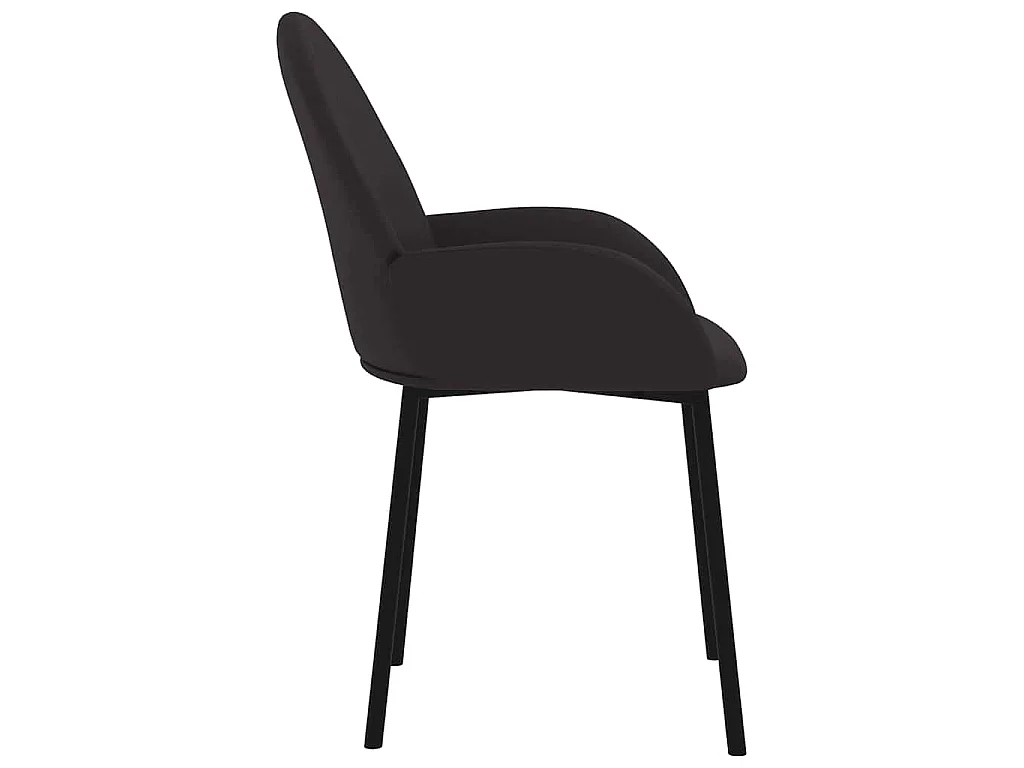 Chaises à manger lot de 2 noir similicuir