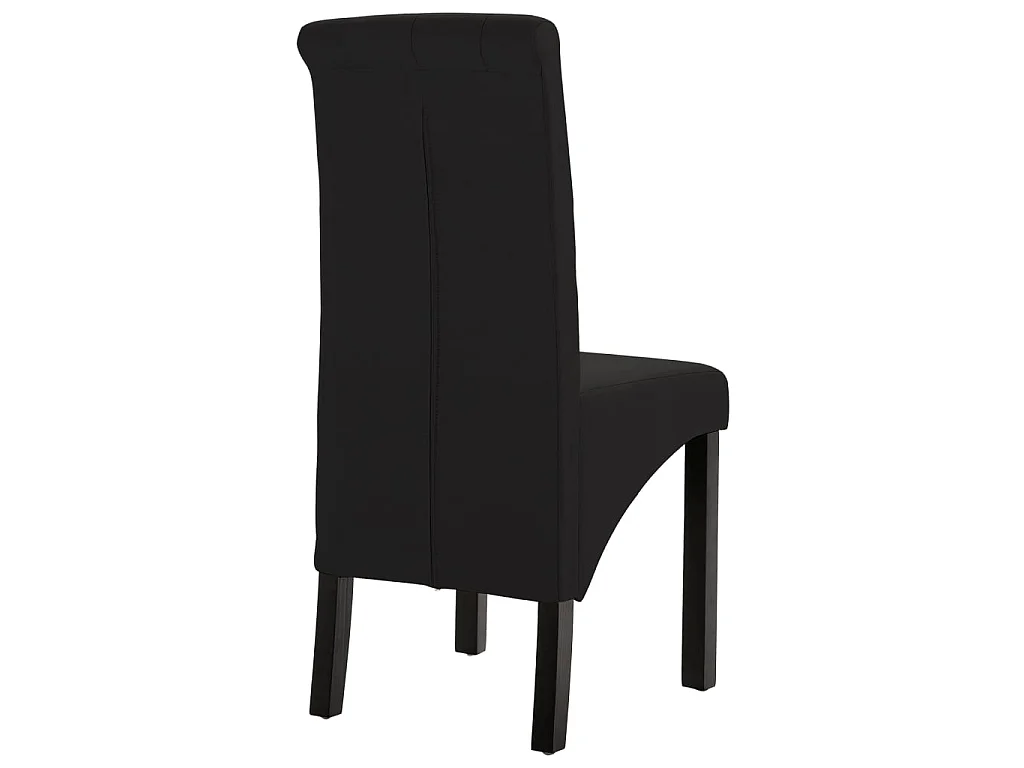 Chaises à manger lot de 6 noir tissu