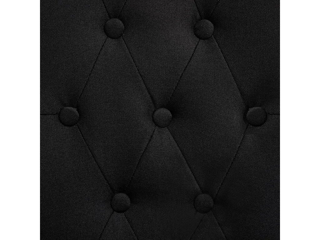 Chaises à manger lot de 6 noir tissu