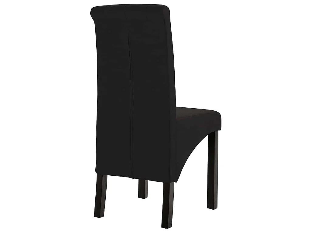 Chaises à manger lot de 6 noir tissu