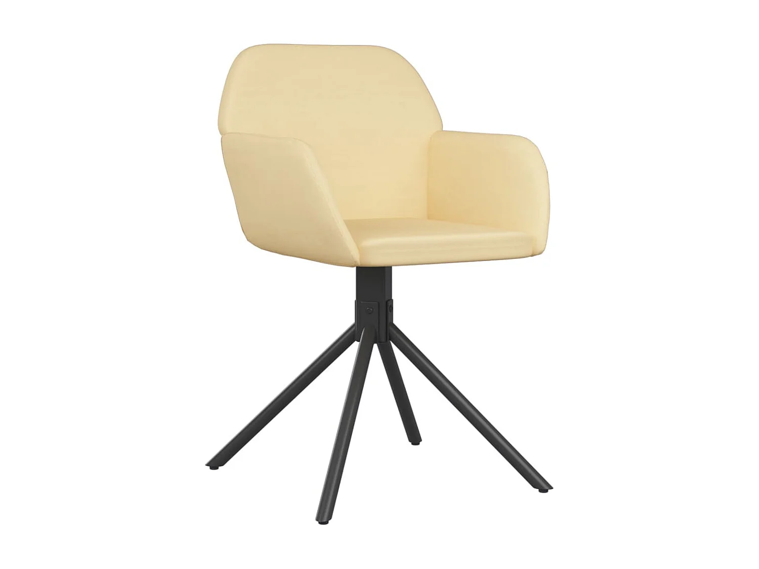 Eetkamerstoelen draaibaar 2 st fluweel crèmekleurig