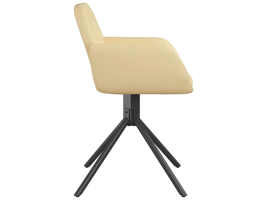 Esszimmerstühle 2 Stk. Drehbar Creme Samt