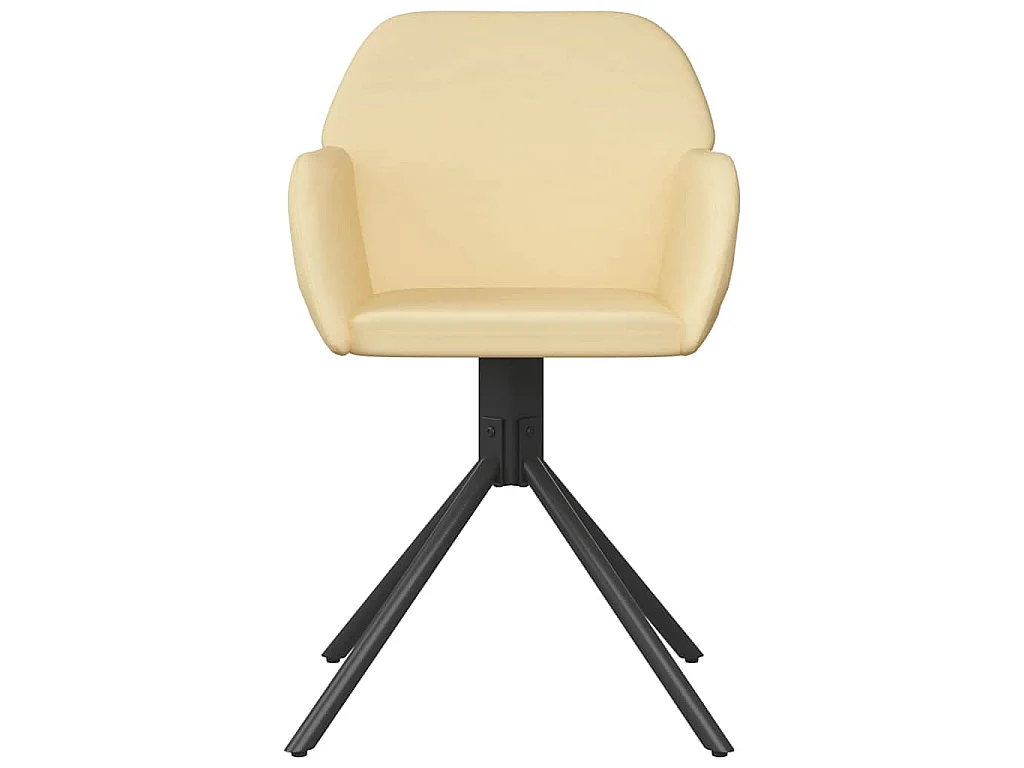 Esszimmerstühle 2 Stk. Drehbar Creme Samt