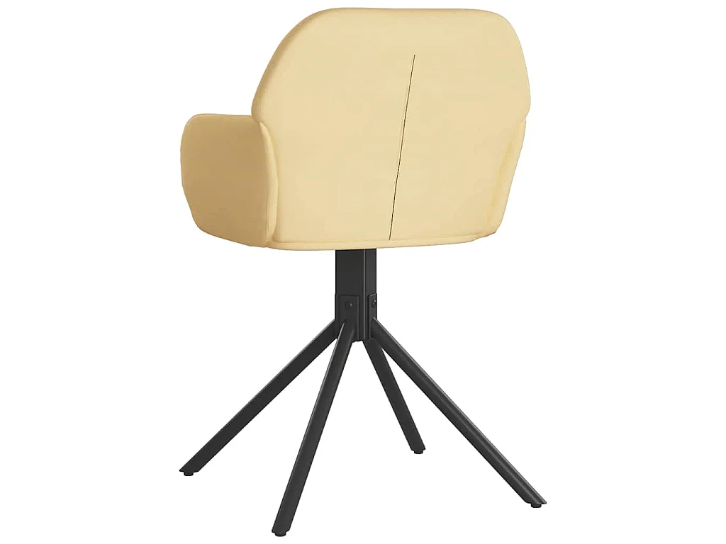 Esszimmerstühle 2 Stk. Drehbar Creme Samt