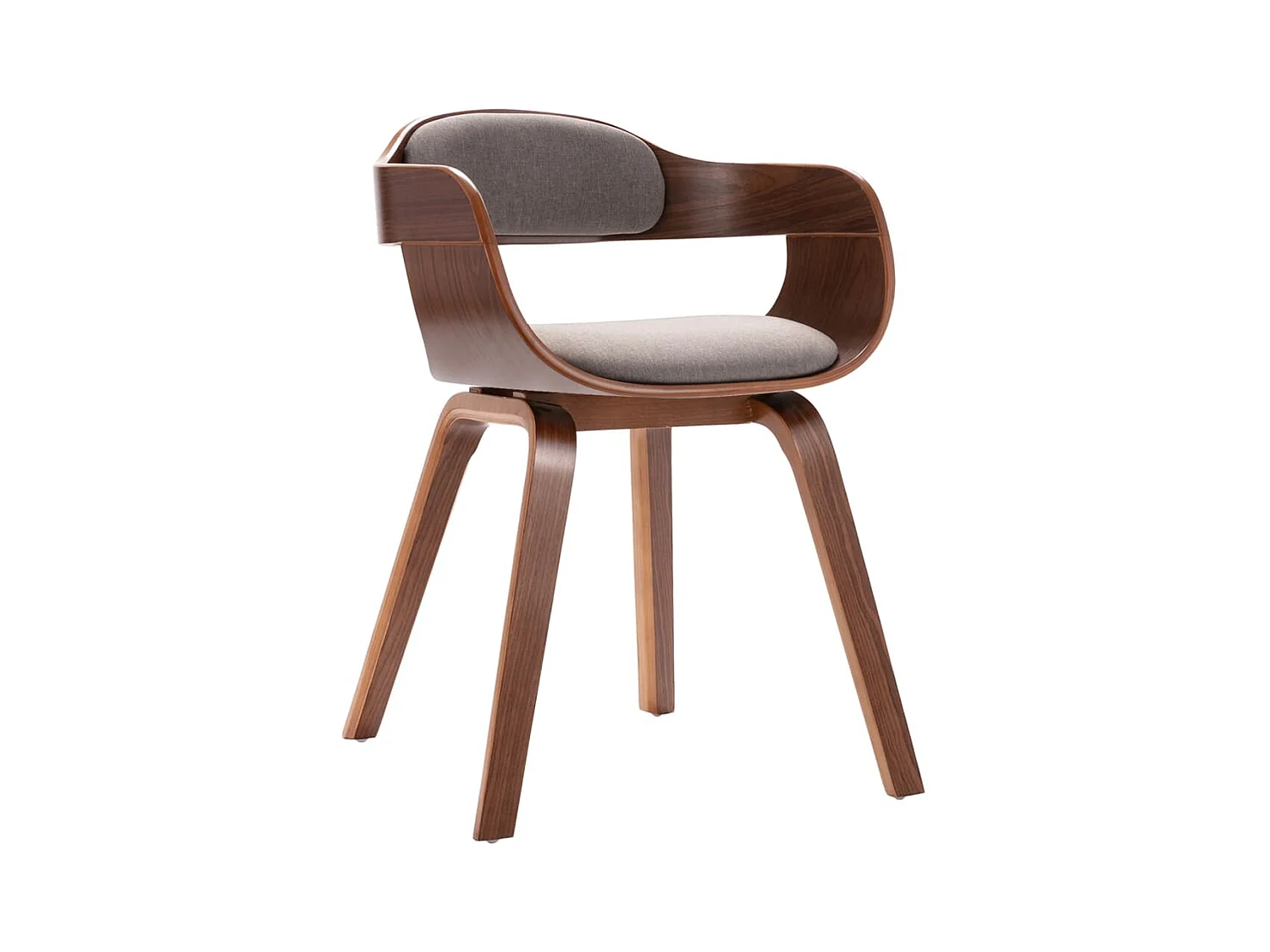Chaise de salle à manger Taupe Bois courbé et tissu
