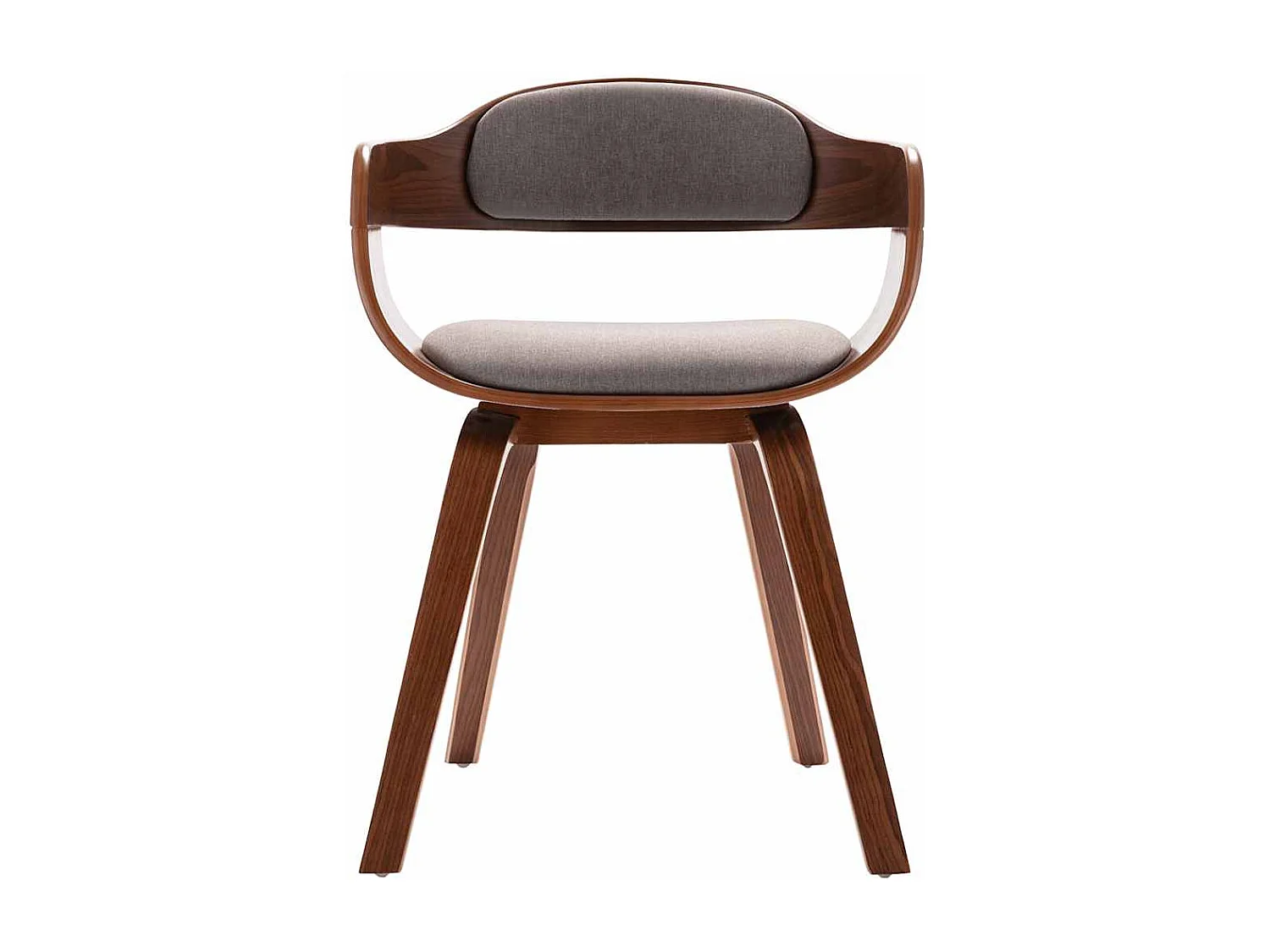 Chaise de salle à manger Taupe Bois courbé et tissu