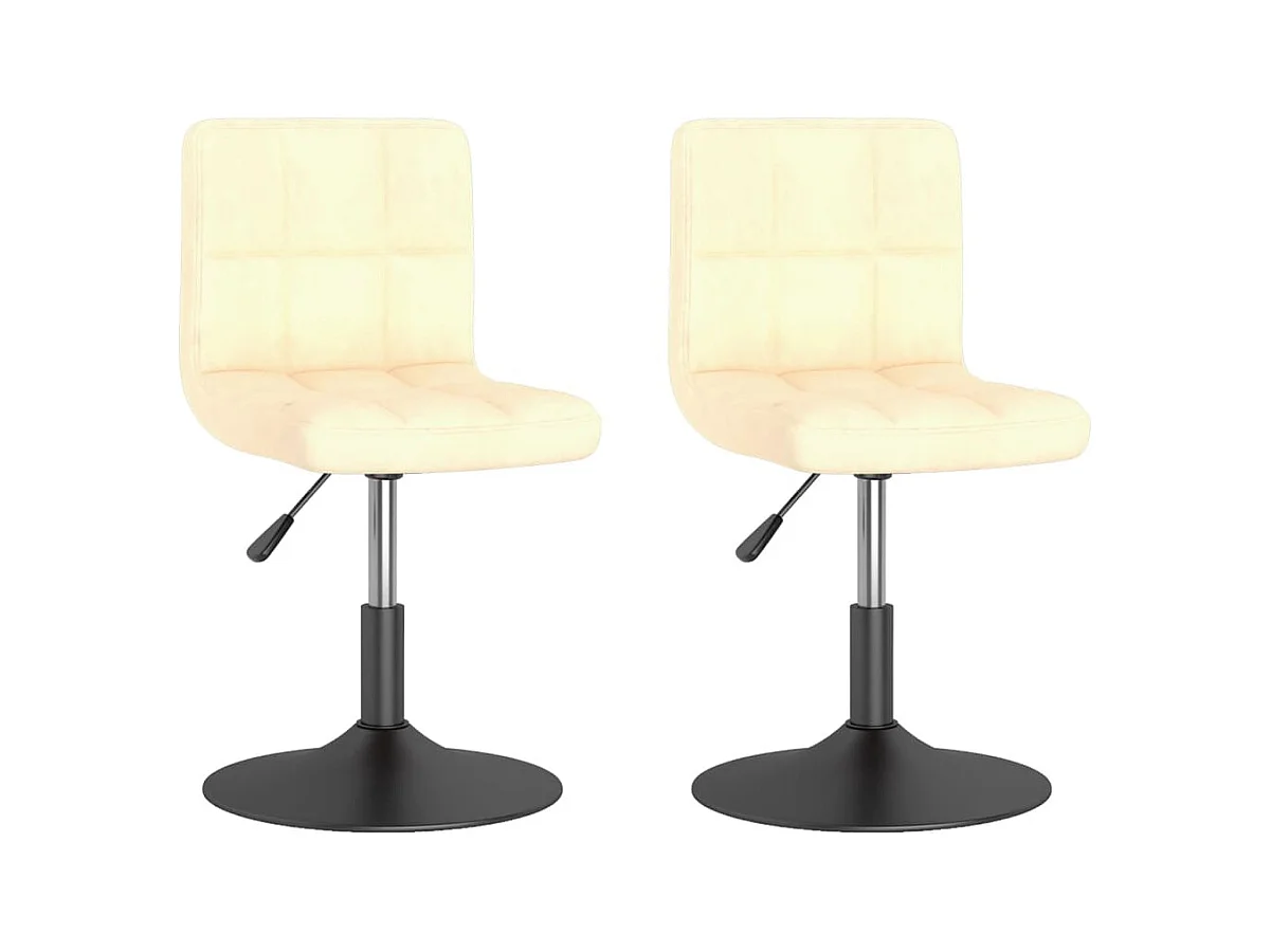 Eetkamerstoelen draaibaar 2 st fluweel crèmekleurig