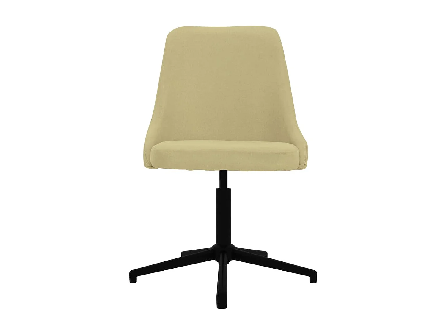 Sedia da Pranzo Girevole Verde in Tessuto