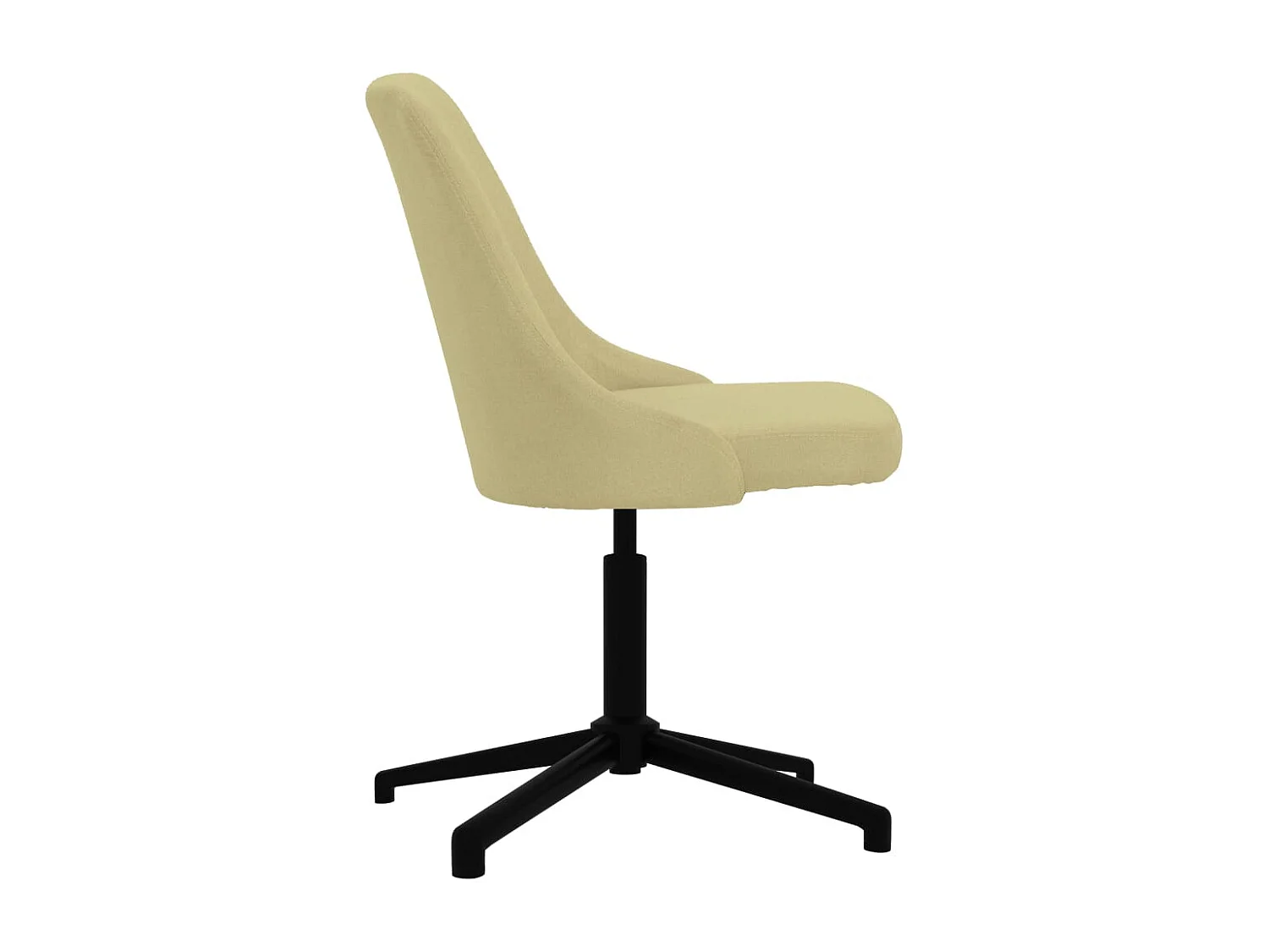 Sedia da Pranzo Girevole Verde in Tessuto