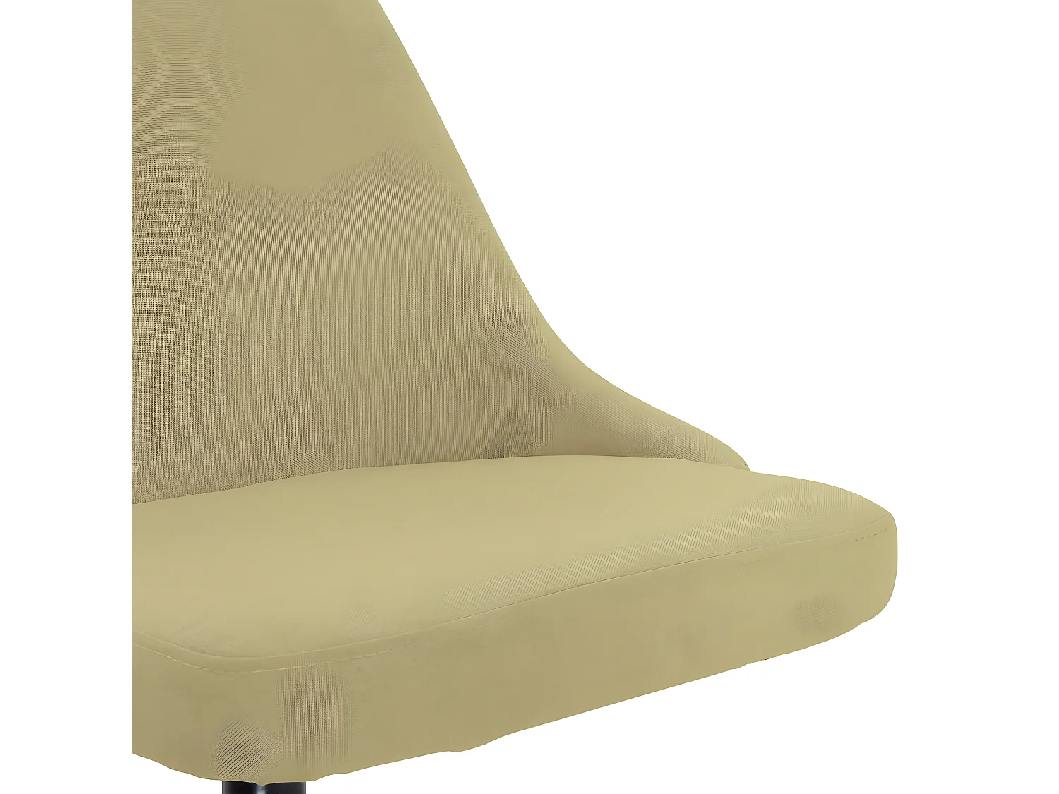 Sedia da Pranzo Girevole Verde in Tessuto