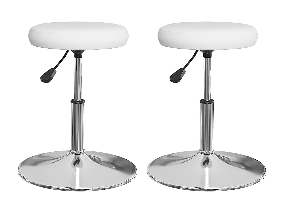 Eetkamerstoelen 2 st kunstleer wit