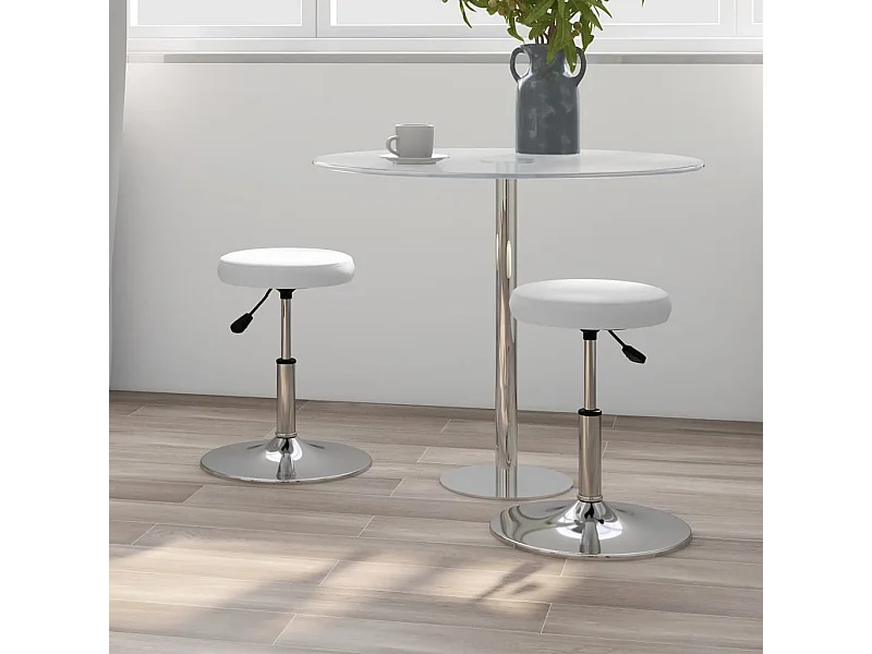 Eetkamerstoelen 2 st kunstleer wit