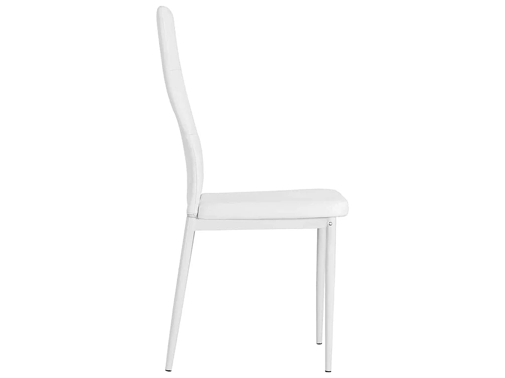 Sillas de comedor 2 unidades cuero sintético blanco