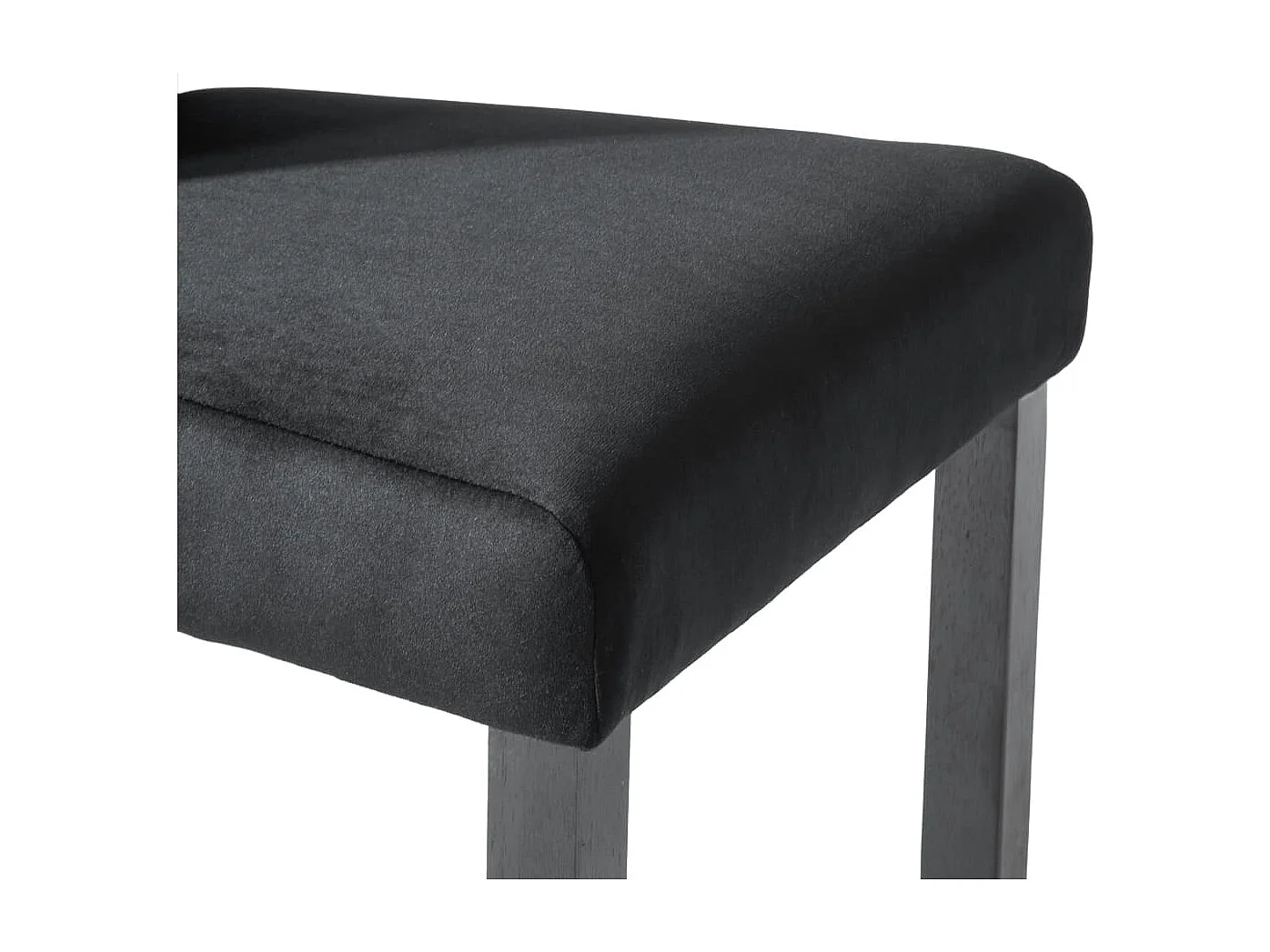 Chaises à manger lot de 4 Noir Velours