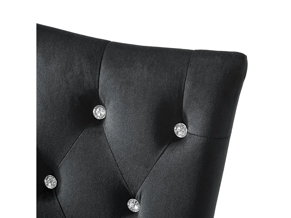 Chaises à manger lot de 4 Noir Velours