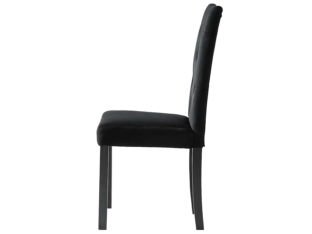 Eetkamerstoelen 4 st fluweel zwart