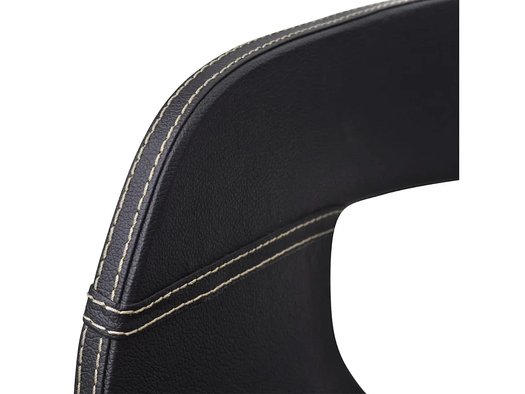 Cadeiras jantar 2 pcs madeira curvada e couro artificial preto