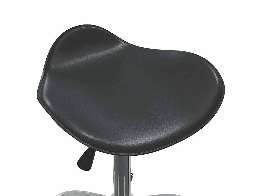 Chaise pivotante à manger Noir Similicuir