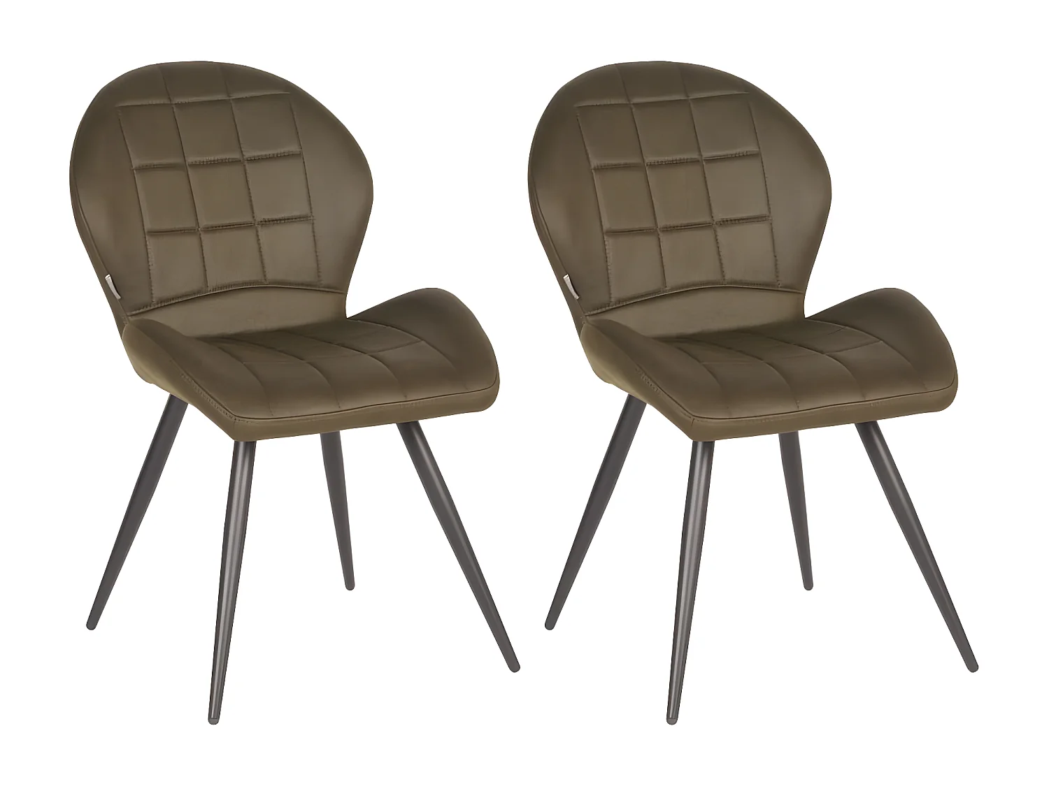 Sedie da Pranzo 2 pz Sil 51x64x87 cm Militare in Microfibra