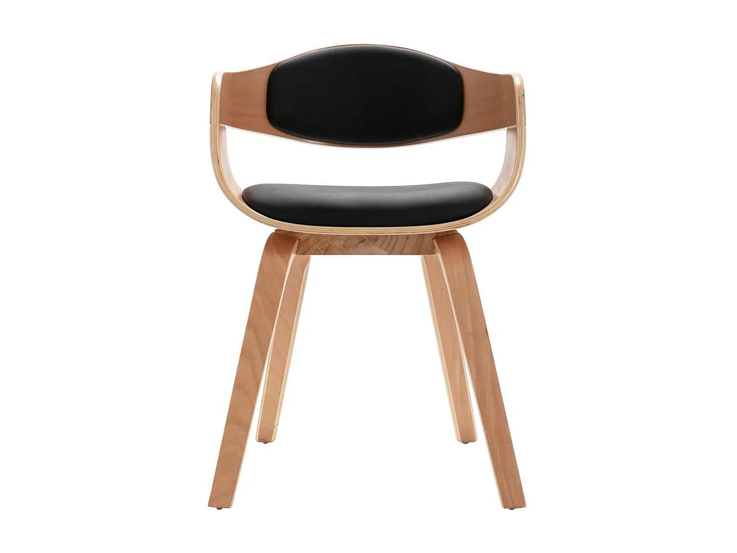 Chaises à manger lot de 2 bois courbé et similicuir