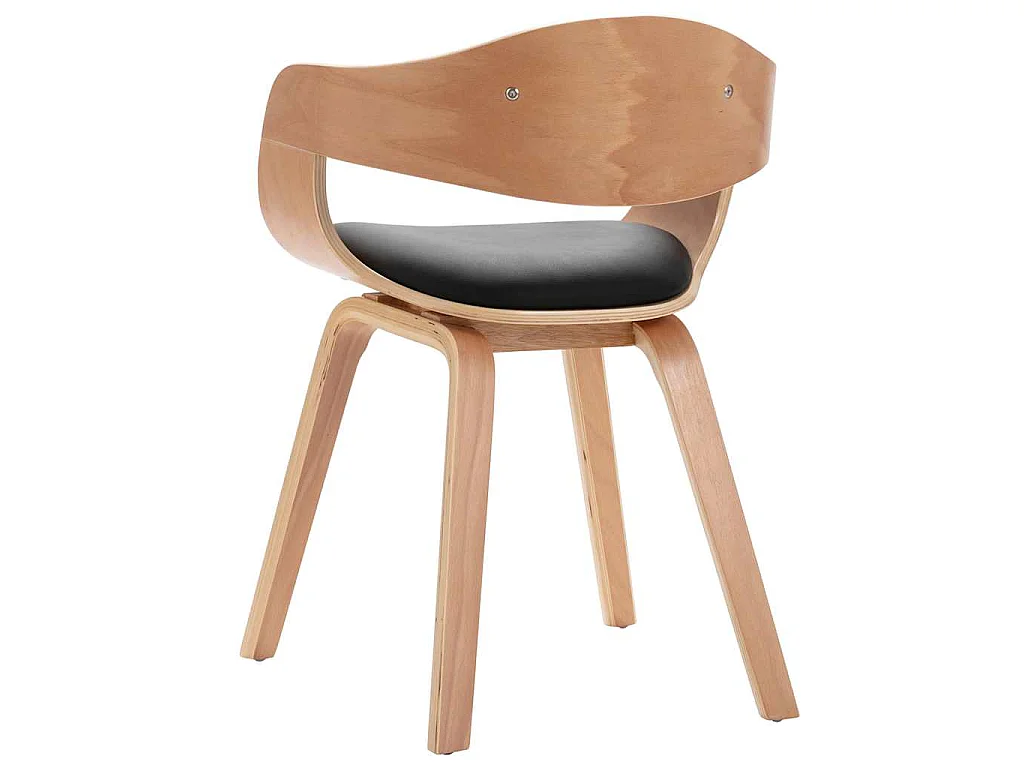 Sedie da Pranzo 2 pz in Legno Piegato e Similpelle