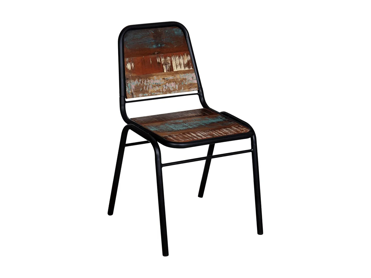 Chaises à manger lot de 4 bois de récupération solide