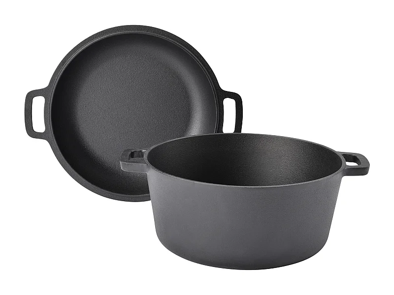 Cocotte TAINO 6L avec couvercle en fonte Ø 25cm marmite multi-usages cocotte