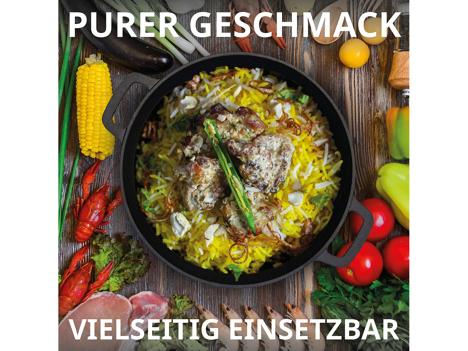 Cocotte TAINO 6L avec couvercle en fonte Ø 25cm marmite multi-usages cocotte