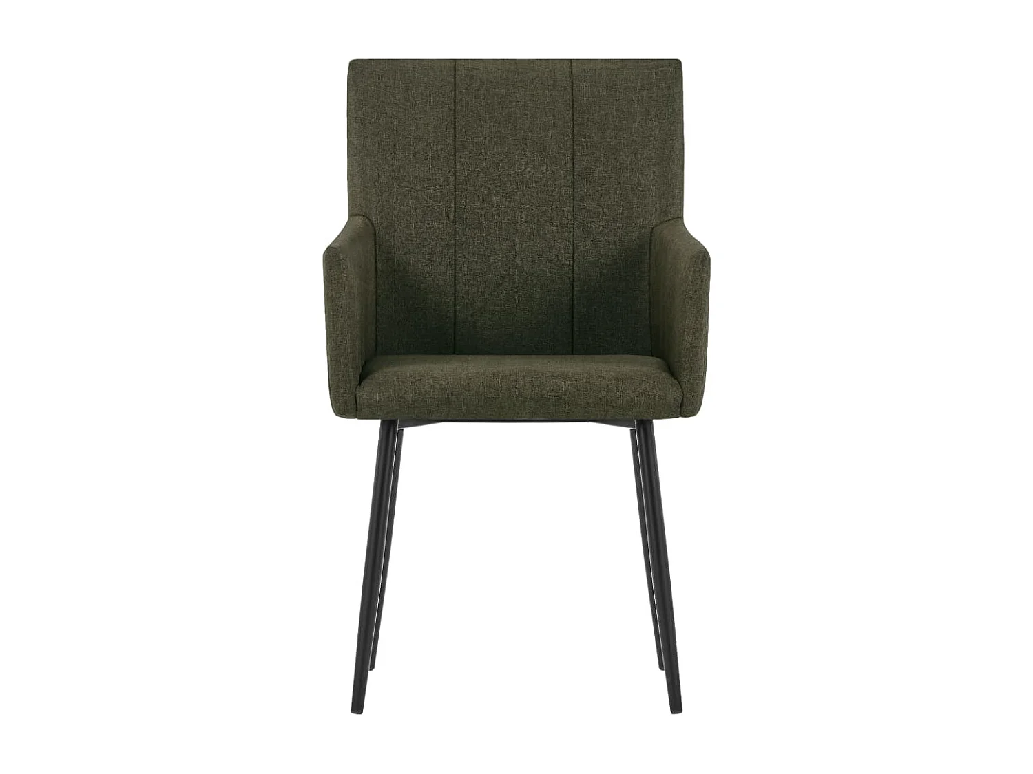 Chaises à manger avec accoudoirs lot de 4 marron tissu