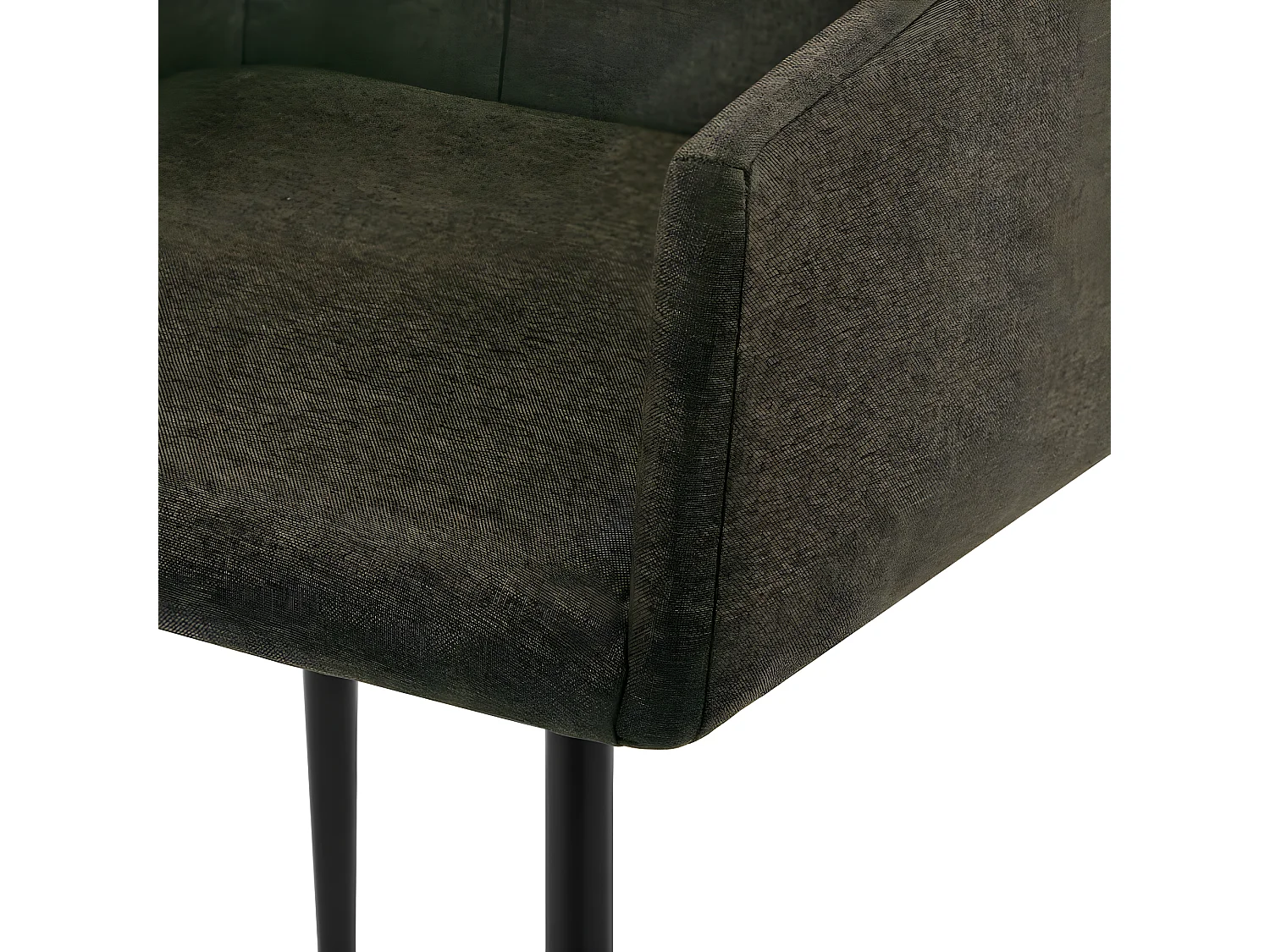 Chaises à manger avec accoudoirs lot de 4 marron tissu