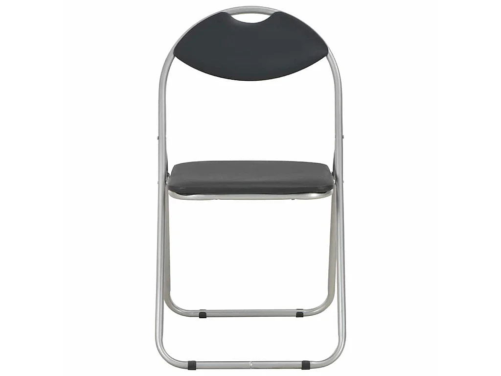 Opklapbare stoelen, 4 stuks, zwart kunstleer