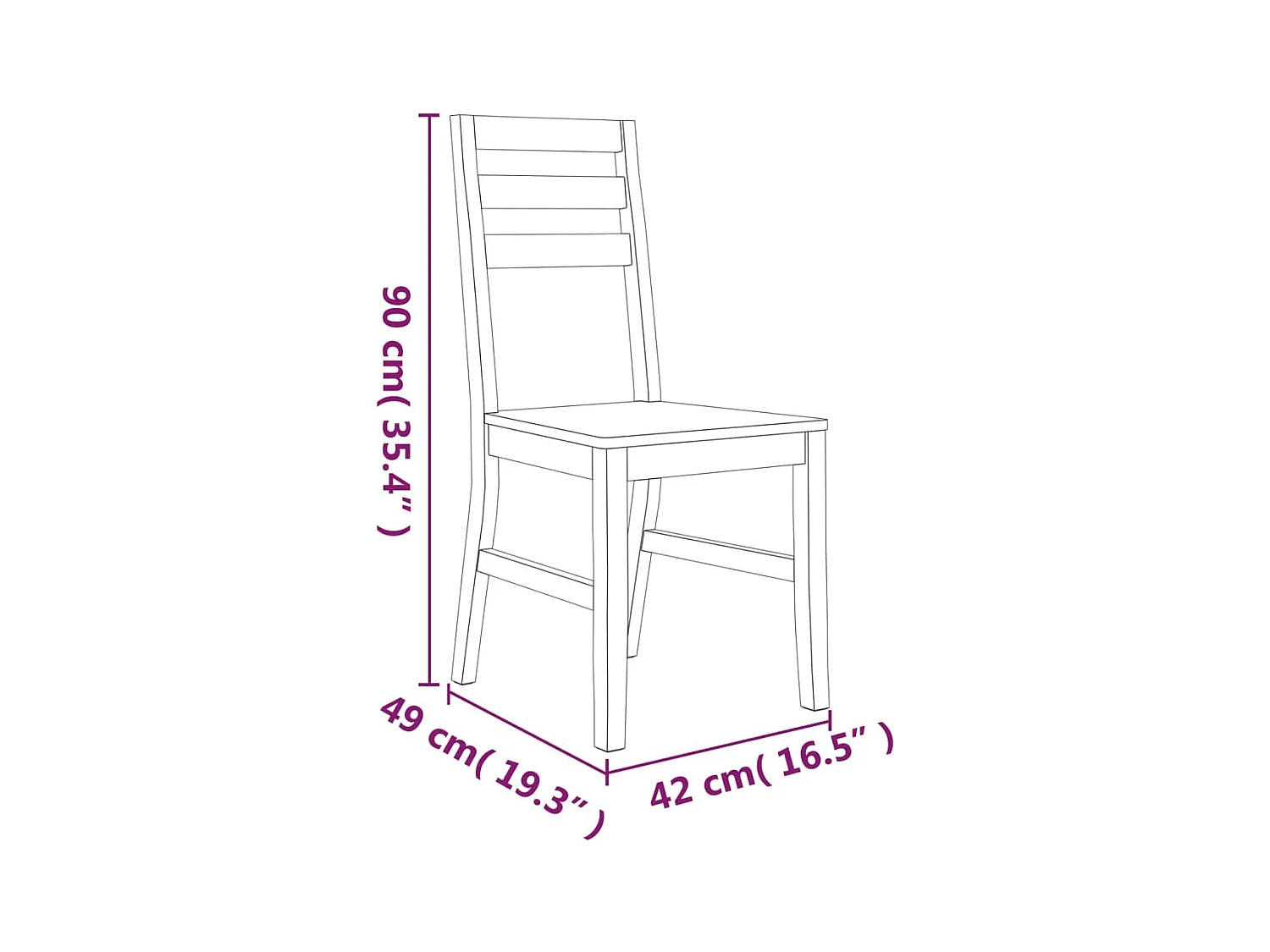 Esszimmerstühle 2 Stk. Massivholz Akazie