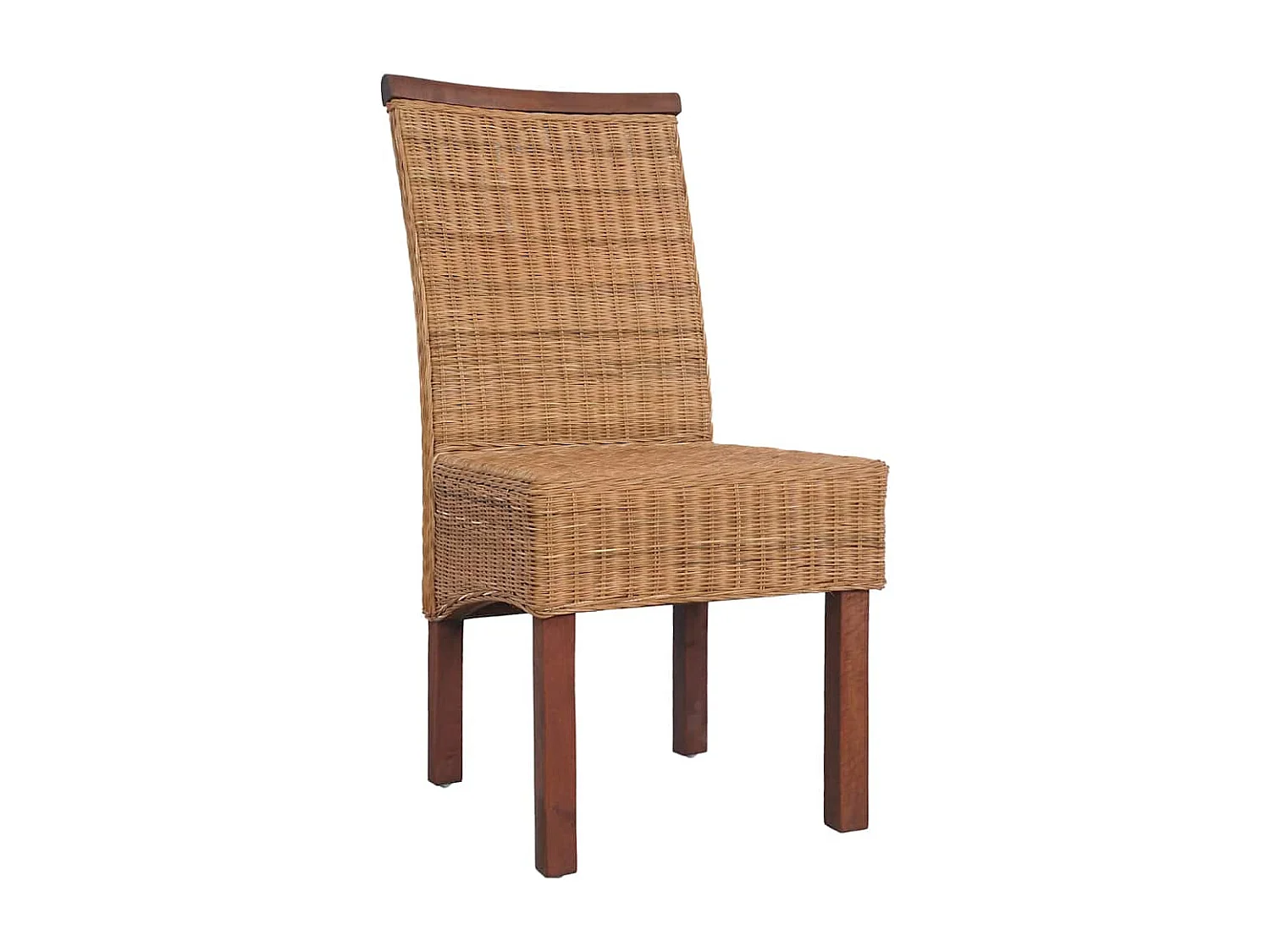 Sedie da Pranzo 6 pz Marroni in Rattan Naturale