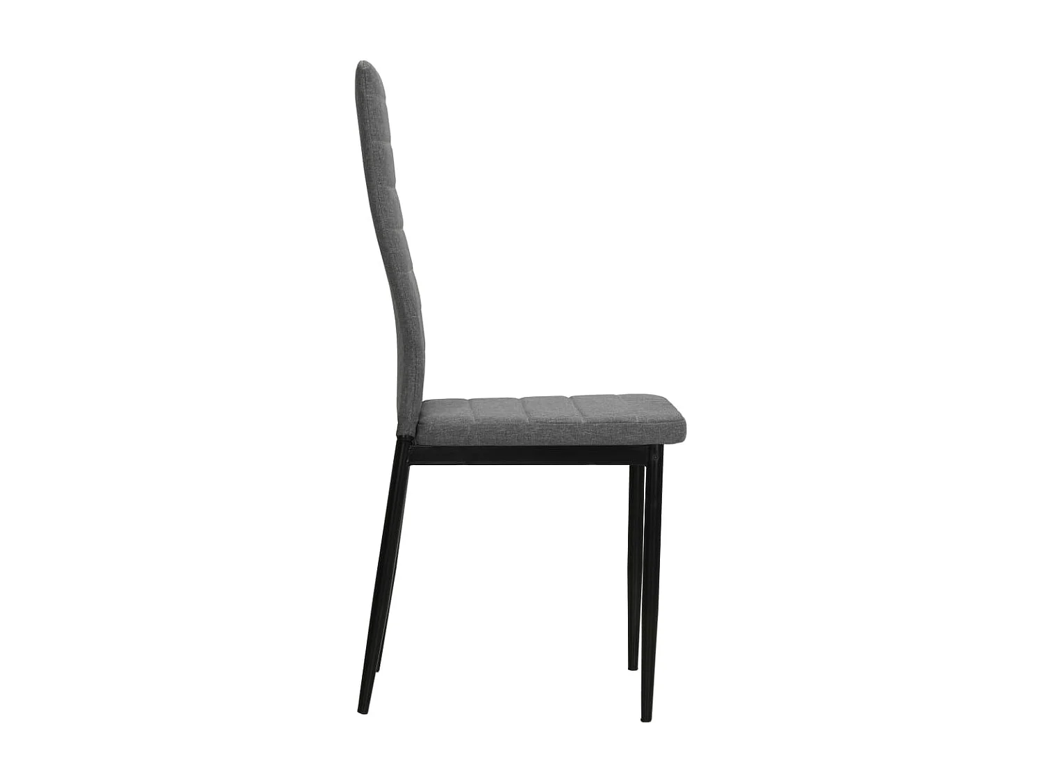 Sillas de comedor 4 unidades tela gris claro