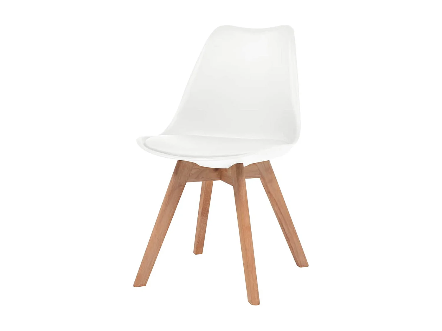 Sillas de comedor 4 unidades plástico blanco