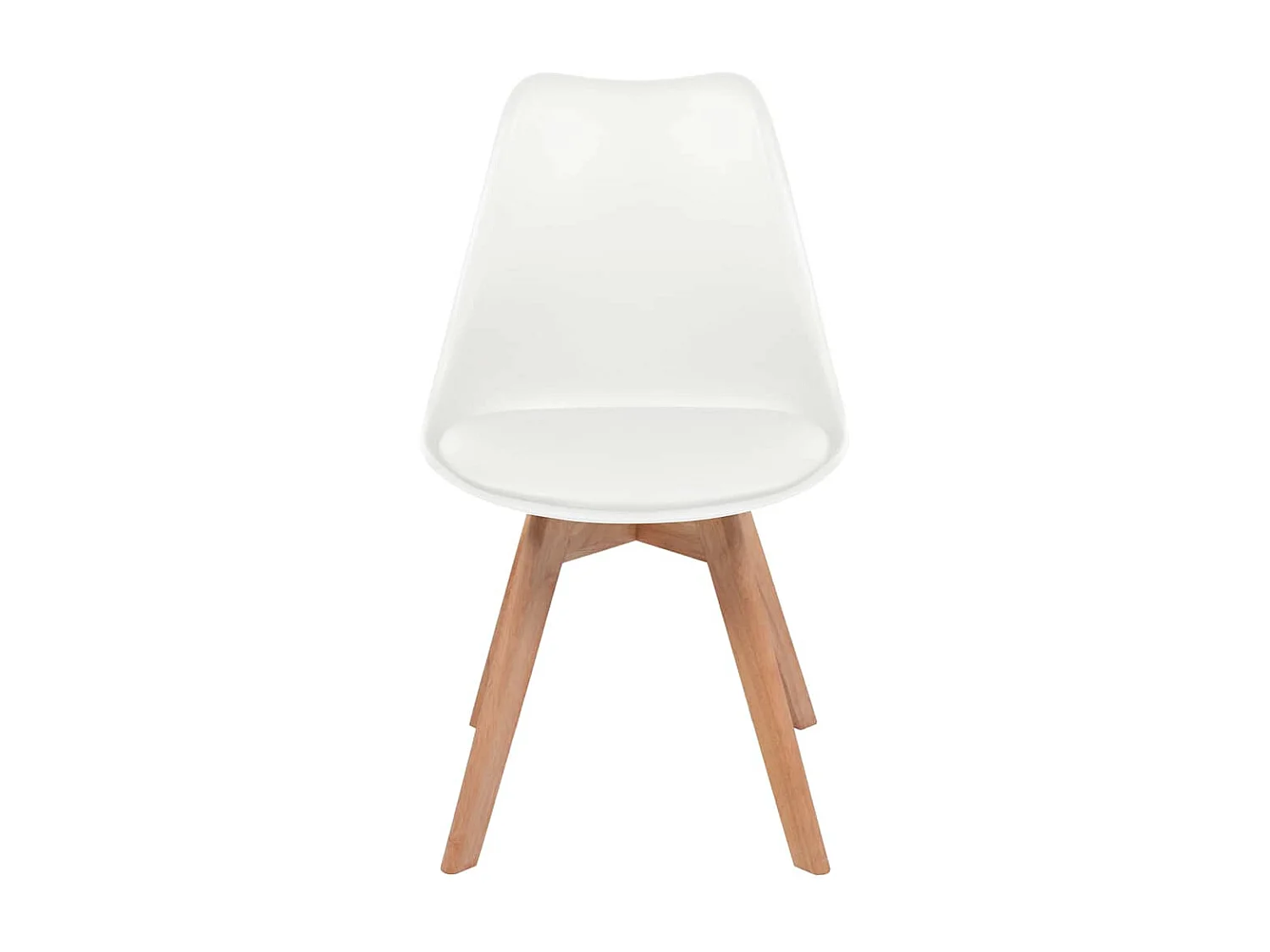 Sillas de comedor 4 unidades plástico blanco