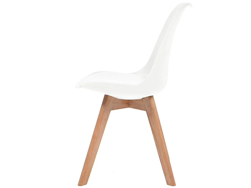 Chaises à manger lot de 4 Blanc Plastique
